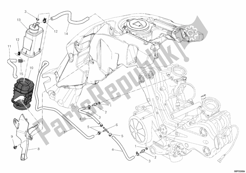 Wszystkie części do Filtr Kanistrowy Ducati Diavel Carbon FL USA 1200 2015